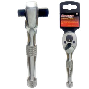 Llave Crique Corta Fija Encastre Doble 1/2 - 3/8 Eurotech