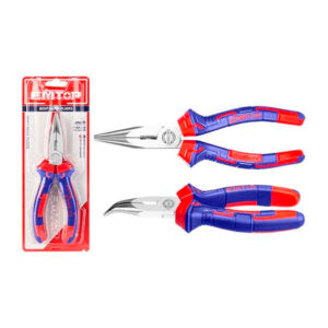 Pinza De Punta Curva 160Mm(6") Ac.carbono Mango Grip Emtop Eplrb0611