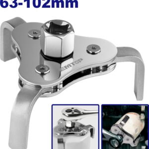 Llave 3 Patas Saca Filtro 63-102Mm 1/2 Y 3/8 Tv Emtop Emul1401