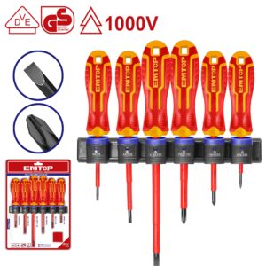 Set 6 Destornilladores 1000V Industrial Pl Y Ph Cr-V Emtop Esstjs061