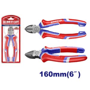 Alicate Corte Oblicuo 160Mm Ac.carbono Mango Grip Emtop Eplrd0611